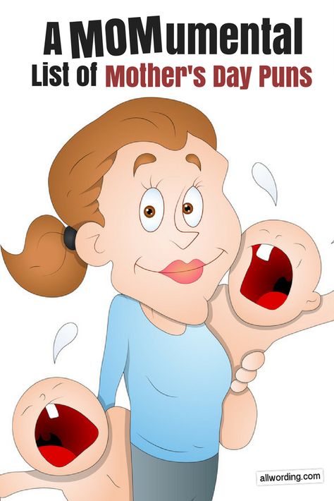 Got a punny mummy? Here are some Mother's Day puns to make her smile. Mothers Day Puns, Happy Mother's Day Funny, Motherhood Quotes Funny, Mothers Day Cartoon, Pun Quotes, Wishes For Daughter, Happy Mothers Day Wishes, Mothers Day Images, Happy Mother Day Quotes