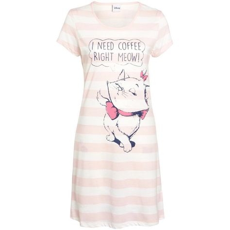 Disney Aristocats Marie Sleep T-Shirt ❤ liked on Polyvore featuring intimates, sleepwear, pajamas, striped pjs, disney sleepwear, disney, short sleeve pajamas and disney pjs Disney Pjs, Disney Aristocats, Aristocats Marie, Cute Disney Outfits, Marie Aristocats, Disney Pajamas, Cute Pjs, Cute Sleepwear, Nightwear Women