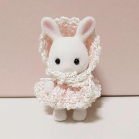 Calico Critter, Calico Critters, Sylvanian Families, Pink And White, Crochet, Wall, Pink, White