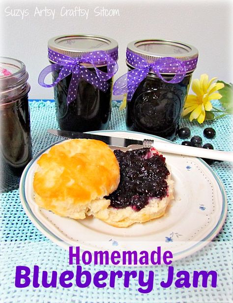 Homemade Blueberry Jam, Blueberry Jam Recipe, Canning Fruit, Jam Recipes Homemade, Canning Jam, Homemade Jelly, Jam And Jelly, Blueberry Jam, Jelly Recipes