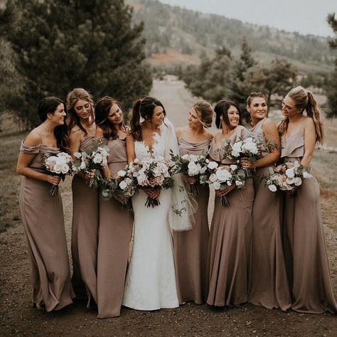 Trend Alert! Brown Bridesmaids Dresses | One Fab Day Taupe Colored Bridesmaid Dresses, Bridesmaid Dresses Country Rustic, Dark Taupe Bridesmaid Dresses, Rustic Brown Bridesmaid Dresses, Dark Ivory Bridesmaid Dresses, Bridesmaid Dresses Light Brown, Mocha Brown Bridesmaid Dresses, January Bridesmaid Dresses, Toffee Bridesmaid Dresses