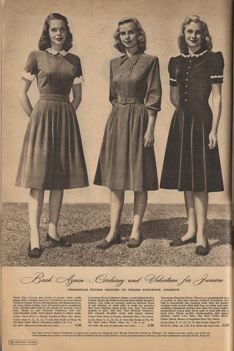 The Closet Historian: Cataloging Catalogs: Ward's Fall/Winter 1947-1948, More Dresses! Clothes, Dresses, The Closet, A Dress, Fall Winter, Shirt Dress, Closet