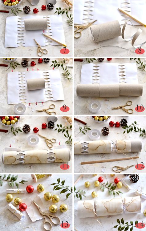 Patchwork, Natal, Homemade Christmas Crackers Ideas, Diy Crackers Christmas Fillers, Diy Bon Bons Christmas Crackers, Making Christmas Crackers, Christmas Bon Bons Diy, Handmade Christmas Crackers, Diy Christmas Crackers Fillers Ideas