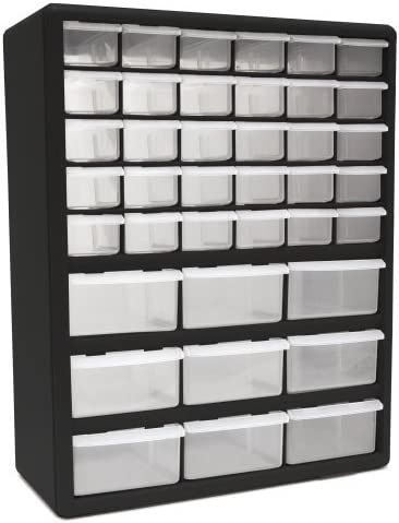 Amazon.com: Homak Parts Organizer, Black, 39 Drawers : Tools & Home Improvement Parts Organizer, Large Storage Bins, Craft Cabinet, Shelf Dividers, Tote Organization, Cube Organizer, Bead Storage, Plastic Organizer, Small Organization