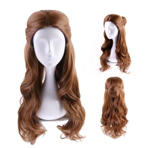 Princess Belle Hair, Belle Inspired Outfits, Beauty And The Beast Wedding Theme, Beauty And The Beast Disney, The Beast Disney, Estilo Madison Beer, Halloween Hairstyles, Brown Wavy Hair, Beast Disney