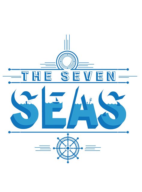 The Seven Seas on Behance Sea Typography, Seven Seas, Under The Sea Party, Bath Spa, Small Detail, Design Skills, The Seven, Graphic Design Inspiration, Under The Sea