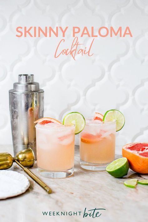 Fresca Paloma Cocktail, Paloma Cocktail Tequila, Drinks With Sprite, Paloma Drink, Healthy Cocktail Recipes, Paloma Recipe, Paloma Cocktail, Healthy Cocktails, Quick Healthy Snacks