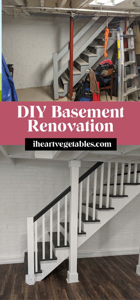 Finished Basement With Cinderblock Walls, Tiny Finished Basement, Creating Bedroom In Basement, Finishing Old Basement, Basement Update Ideas, Cellar Basement Remodel, Cinderblock Basement Walls, Clean Basement Walls, White Brick Basement