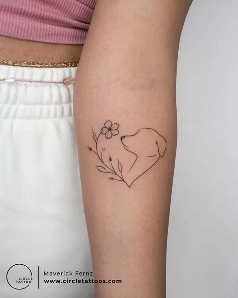 Dog Aesthetic Tattoo, One Line Dog Tattoo, Tattoo Dog Minimalist, Dog Line Tattoo, Ankle Tattoos For Women Mandala, Line Dog Tattoo, Fine Line Dog Tattoo, Dog Line Art Tattoo, Robin Tattoo