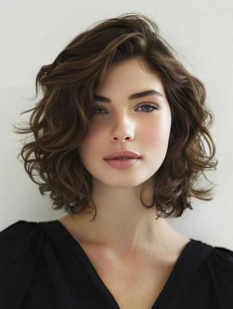 Best Haircuts for Wavy Hair: Stylish and Effortless Looks for Every Face Shape Short Haircuts With Wavy Hair, Shaggy Wavy Hair Medium, Short Wavy Hairstyles For Women With Bangs, Short Haïr Cut For Wavy Hair Girl, Long Bob With Bangs Wavy Hair, Thick Curly Hair Styles For Women, Shoulder Length Feminine Haircut, A Line Bob Wavy Hair, Stacked Wavy Bob Haircut