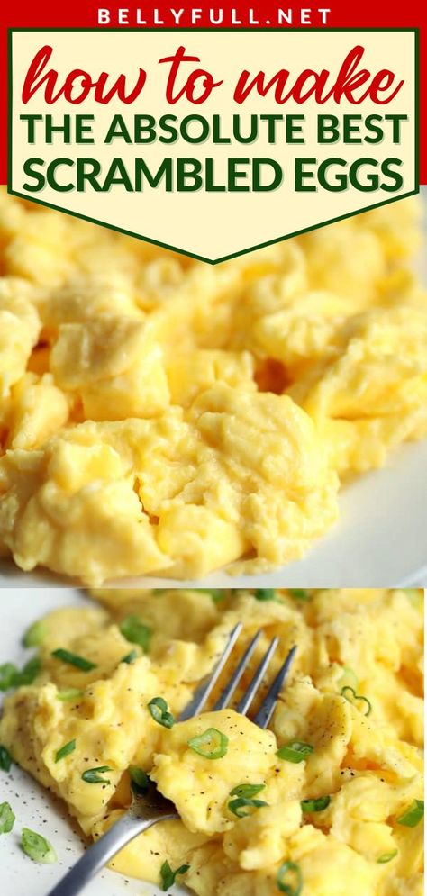 How To Make The Absolute Best Scrambled Eggs, low carb recipes, pantry recipes The Best Scrambled Eggs, Best Scrambled Eggs, Pantry Recipes, Fluffy Scrambled Eggs, Healthy And Unhealthy Food, Scrambled Eggs Recipe, Recipes Learn, Turn Light, Hand Mixer