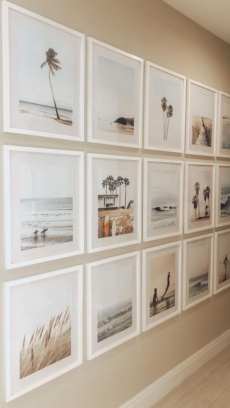 dropofhoneyy on Instagram: Gallery wall on a budget! Follow @dropofhoneyy for daily design inspo #dropofdesign #home #homeinspiration #diy #design #homedecor… Photography Room Ideas, Hallway Gallery Wall, Canvas Photo Wall, Picture Gallery Wall, Hallway Art, Photo Wall Gallery, Hallway Wall Decor, Charleston Homes, Creative Wall Art