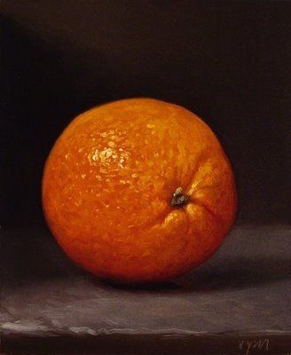 Abbey Ryan | OIL | "Orange" Fruit Art Drawings, Dark Food, Dark Food Photography, Foto Transfer, Oil Painting Inspiration, Orange Painting, Still Life Fruit, Fruit Photography, Fruit Painting