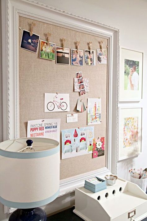 Cool and Inspirational pinboard wall Ideas (35) Pin Board Ideas, Diy Bulletin Board, Ideas Para Organizar, Diy Casa, Office Crafts, Craft Room Office, Display Board, Cool Ideas, Inspiration Boards