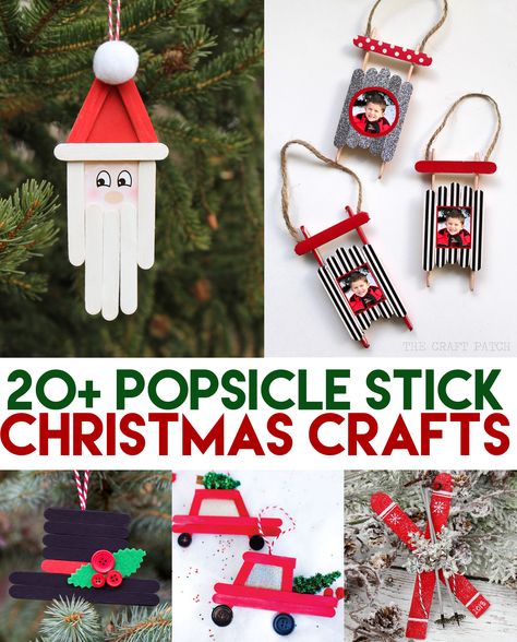 The Cutest Popsicle Stick Christmas Craft Ideas! Perfect snow day activity for the kids this holiday season. #christmascrafts #christmascraftsforkids #popsiclestickcrafts Popcical Craft, Popsicle Stick Ornaments, Popsicle Stick Christmas Crafts, Popsicle Stick Crafts For Kids, Stick Christmas Tree, Fun Christmas Activities, Popsicle Crafts, Christmas Crafts For Kids To Make, Stick Crafts