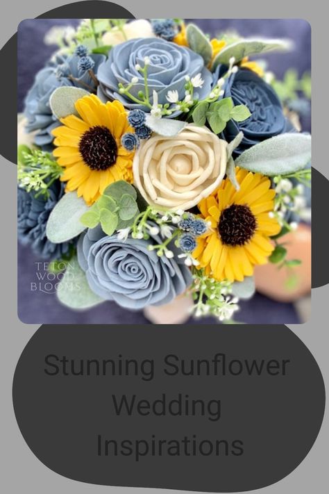 225 Sunflower Wedding Ideas That Almost Made Me Cry Burgundy Dahlia, Sunflower Themed Wedding, Creative Candles, Sunflower Bouquets, Turquoise Flowers, Orange Roses, Sunflower Wreaths, Wedding Bridal Bouquets, Sunflower Wedding