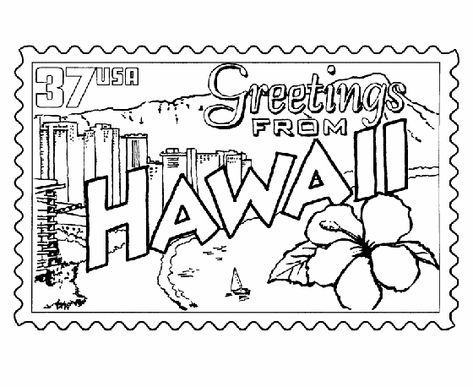 Hawaiian Coloring Pages, Hawaii Doodles, Colouring In Pages, Lei Day, Hawaii Crafts, Hawaii Flag, Hawaiian Crafts, Hawaii Theme, Flag Coloring Pages