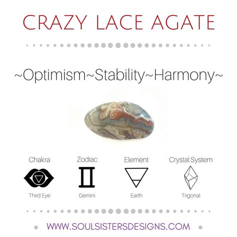 Metaphysical Healing Properties of Crazy Lace Agate, including associated Chakra, Zodiac and Element, along with Crystal System/Lattice to assist you in setting up a Crystal Grid. Go to https://www.soulsistersdesigns.com/crazy-lace-agate to learn more! Crystal Lattice, Crystal System, Metaphysical Healing, Spiritual Crystals, Gemstone Meanings, Blue Calcite, Crystal Therapy, Crystal Healing Stones, Crystals Healing