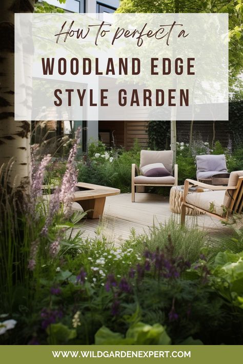 This type of garden is designed to mimic the natural transition between a forest and an open meadow or field, creating a habitat for a variety of wildlife and providing an organic, peaceful feel to your outdoor space. Whether you’re a seasoned gardener or a beginner, designing a woodland edge garden can be a rewarding experience. In this post, we’ll cover some tips and ideas for planning and creating a woodland edge style garden that you can enjoy for years to come. Modern Woodland Garden, Cabin Garden Ideas Landscaping, Natural Woodland Garden, Woodland Landscaping Ideas Backyards, Woodland Gardens Backyard, Small Woodland Garden Ideas, Landscaping In Wooded Area, Woodland Garden Design Layout, Meadow Garden Landscaping