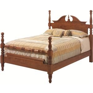 Millcraft Elegant River Bend Queen Cannon Ball Bed Cannon Ball Bed, Cannonball Bed, Maple Laminate Flooring, Wooden Headboards, Antique Bed Frame, Amish Bedroom Furniture, Solid Wood Beds, Queen Bed Dimensions, Amish Bedroom