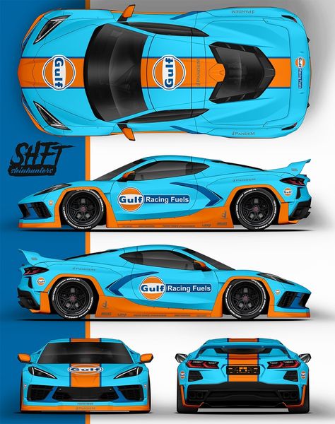 Racing Car Design Ideas, Car Parking Design, Car Livery, Car Sticker Design, Corvette C8, Cool Car Drawings, Racing Car Design, Car Wrap Design, Rc Autos