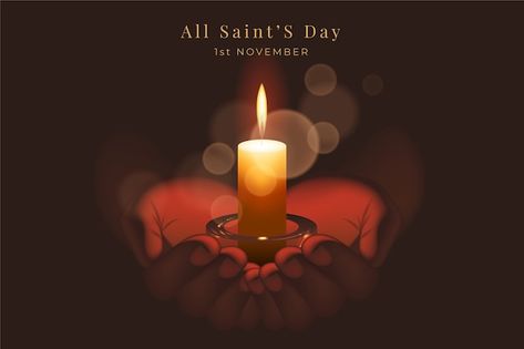 Free vector realistic all saints' day il... | Free Vector #Freepik #freevector #saint #religion #christian #christian-religion Saints Days, Day Illustration, All Saints Day, Psd Icon, Mother Mary, Vector Photo, All Saints, Graphic Resources, Vector Free