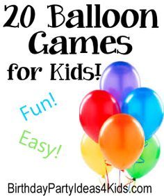 20 of the very best games to play with Balloons!   Fun balloon games that are easy and great to play at birthday parties or anytime!  #balloon #games #kids http://www.birthdaypartyideas4kids.com/balloon-games.html Fun Birthday Party Games, Balloon Games For Kids, Balloon Party Games, Indoor Birthday Parties, Indoor Birthday, Balloon Games, Birthday Party Games For Kids, Party Games For Kids, Play For Kids