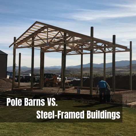 What’s the difference between a pole barn vs. a steel-framed building? From time and cost to materials and construction, Beehive Buildings breaks down everything you need to know on the blog 👇 Garage Pool House, Truss Design, Roof Truss Design, Pole House, Pole Buildings, Wood Building, Roof Trusses, Steel Buildings, Pole Barn