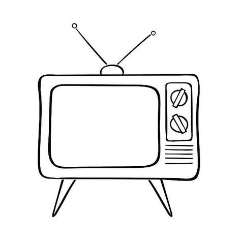 Old Tv Set, Tv Drawing, Tv Tattoo, Banner Doodle, Karma Tattoo, Pencil Drawings For Beginners, Pop Art Images, Book Cover Design Inspiration, Pencil Sketch Drawing