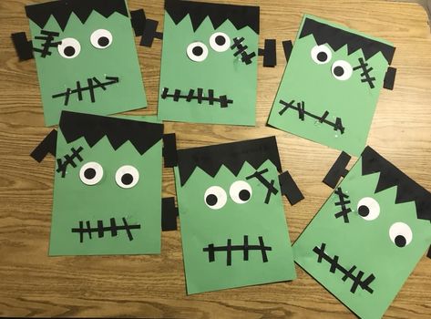 5 Frankenstein-Themed Craft Ideas for Preschool Photo Frankenstein Crafts Preschool, Creepy Carrots Craft, Rbt Resources, Carrots Craft, Preschool Harvest, Creepy Carrots, E Is For Elephant, Frankenstein Craft, Carrot Craft