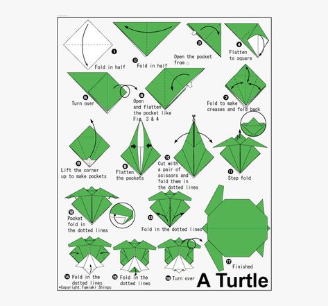 Turtle Origami, Origami Turtle, Turtle Drawing, Easy Origami, Origami Instructions, Origami Easy, Origami Crafts, Png Download, Transparent Png