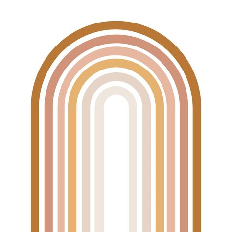 Add a bohemian pop of color to interior design with a rainbow patterned wallpaper. Boho Rainbow Drawing, Brown Rainbow Aesthetic, Boho Rainbow Design, Neutral Rainbow Color Palette, Rainbow Boho Background, Neutrals Backgrounds, Boho Rainbow Wallpaper Iphone, Boho Designs Art, Boho Rainbow Background