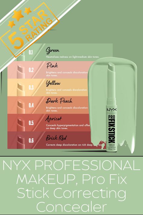 NYX PROFESSIONAL MAKEUP, Pro Fix Stick Correcting Concealer. #AD Nyx Fix Stick, Nyx Pro Fix Stick, Nyx Color Corrector, Nyx Concealer, Correcting Concealer, Concealer Stick, Makeup Pro, Paint Canvas, Color Corrector