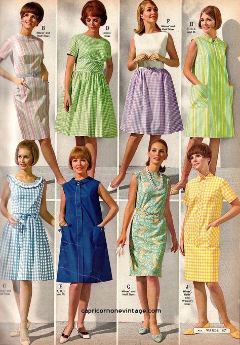 super sixties housewife fashion. 60s Images, 1960s Wardrobe, 1967 Fashion, 60’s Fashion, Decades Fashion, 1960’s Fashion, 1960s Dresses, 1960 Fashion, Patron Vintage