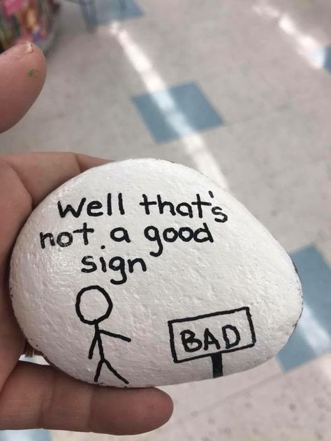 Funny Rock, Diy Gifts For Friends, Painted Rocks Diy, Rock Painting Ideas Easy, Diy Gifts For Boyfriend, Groundhog Day, 웃긴 사진, Rock Painting Designs, Painting Designs