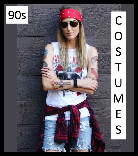 Easy Costume and Basic Attire Ideas for Elementary Concerts – Oodles of Music Disfraz Rock And Roll, Rockstar Costume Women, Axl Rose Costume, Hippie Outfits Winter, Customes Halloween, 80s Party Costumes, Rockstar Costume, 80's Costume, Rocker Costume