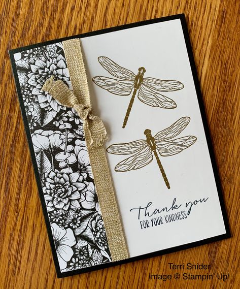 Stampin Up All Adorned, Dragon Fly Cards, Dragon Fly Dreams Stampin Up Cards, Dragon Fly Garden Stampin Up Cards, Dragonfly Garden Stampin Up Cards, Dragonfly Stamp, Detailed Dragonfly Thinlits Cards, Dragonfly Junk Journal, Dragonfly Cards