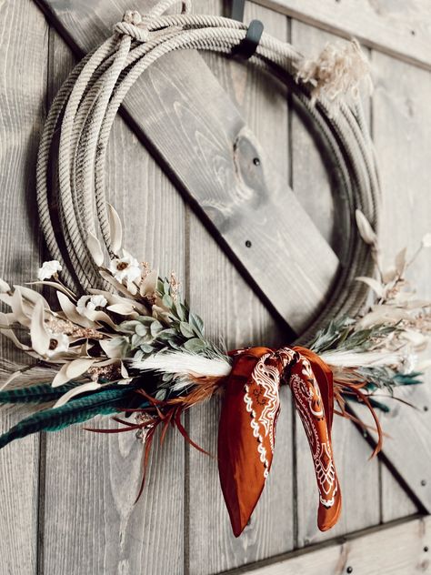 This Wreaths item by homeandhangershop has 886 favorites from Etsy shoppers. Ships from United States. Listed on 30 Dec, 2023 Rope Wreath Western, Lasso Wreath, Lariat Wreath, Western Wreath, Rope Wreath Diy, Lasso Rope, Western Wreaths, Something In The Orange, Cowboys Wreath