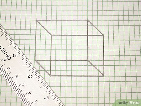 How to Draw a 3D Box: 14 Steps (with Pictures) - wikiHow How To Draw A Box 3d, 3d Rectangle Drawing, 3d Box Drawing, Box Sketch, 3d Rectangle, Blank Sheet Of Paper, Draw A Box, 3d Triangle, Sketch Box