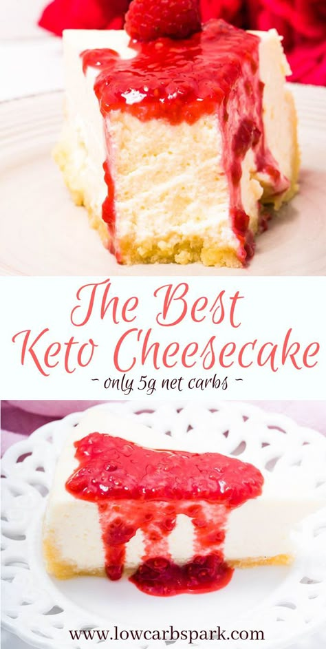 The Best Keto Cheesecake Recipe – Creamy Best Keto Cheesecake Recipe, Best Keto Cheesecake, Dolce Poche Calorie, Low Carb Cheesecake Recipe, Sugar Free Cheesecake, Postre Keto, Low Carb Cake, Keto Baking, Low Carb Cheesecake