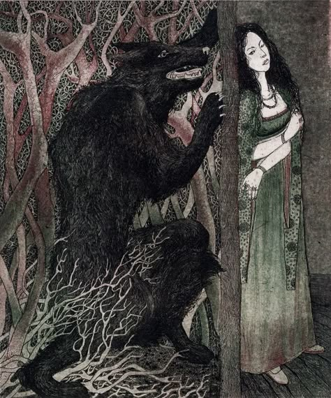 Dark Fairytale, Werewolf Art, Fairytale Illustration, Ancient Origins, Arte Inspo, Fairytale Art, Children Illustration, In The Woods, The Beast