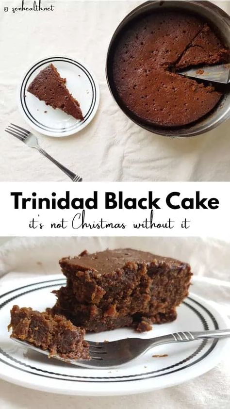 Trinidad Black Cake Recipe, Trinidad Black Cake, Black Cake Recipe, Trinidadian Food, Jamaican Desserts, Food Deserts, Trinidad Recipes, Trini Food, Black Cake