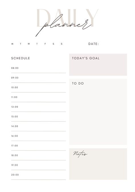 Goodnote Notes Ideas, Weekly Planering Printable Free, Work Notes Template, Aesthetic Planner Ideas Template, Daily Study Planner Ideas, Goodnote Planner Template, Good Notes Planner Template Free, Good Notes Templates Free Planner, Free Daily Planner Template