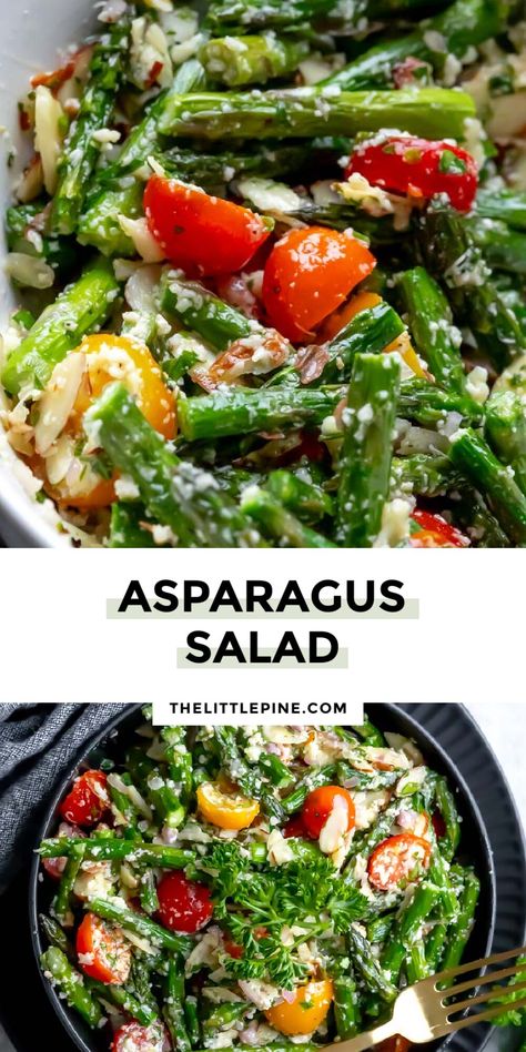 Asparagus Salad- PIN 1 Asparagus Side Dish Recipes, White Asparagus Recipes, Asparagus Side, Asparagus Salad Recipe, Asparagus Side Dish, Asparagus Recipes Baked, Spring Salad Recipes, Mustard Vinaigrette, Delicious Veggies