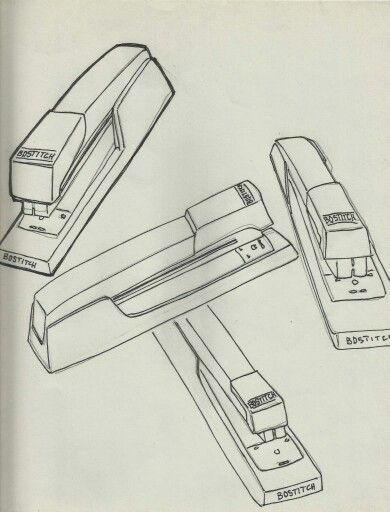 Stapler study Stapler Illustration, Stapler Sketch, Stapler Drawing, Object Drawings, Stapler Design, Analytical Drawing, Drawing Perspective, School Drawing, Structural Drawing