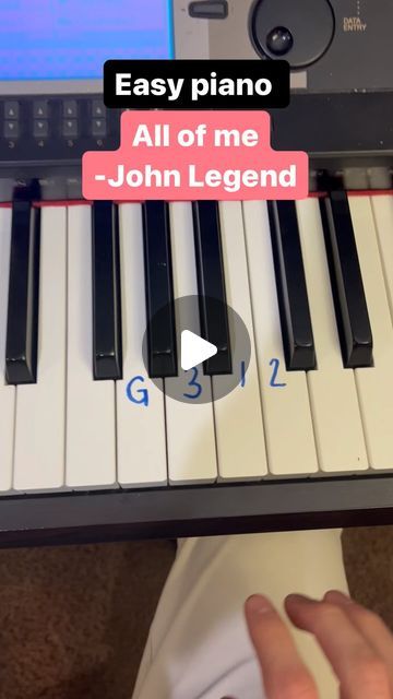 Piano Tutorials | Cool Videos on Instagram: "Super easy to learn! “All of me” by John Legend   #piano #instrument #musiclesson #pianolove #learnpianonotes #musicteacher #pianoteacher #pianolove #keystutorials #easypiano #allofme" Piano Tutorials Easy, John Legend Piano, All Of Me Piano, Learn Piano Notes, Piano Instrument, Cool Videos, Easy Piano Songs, All Of Me, Piano Songs