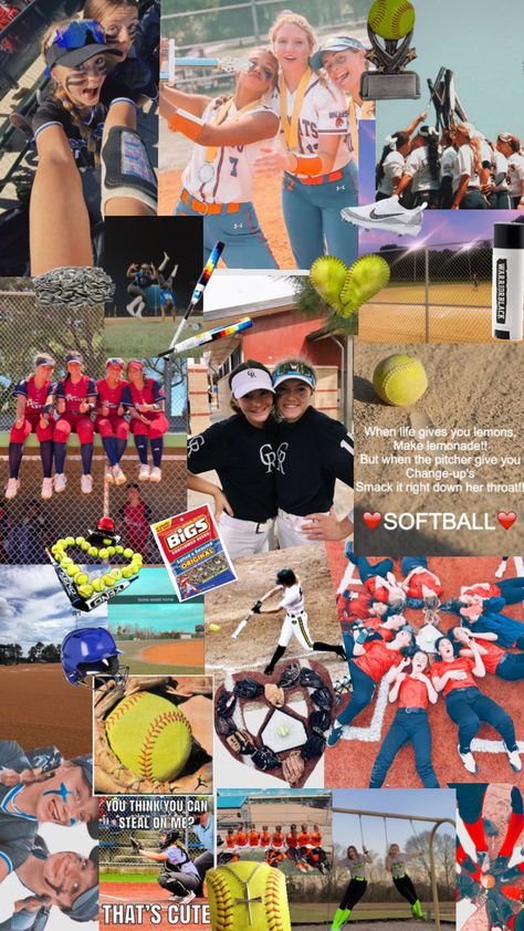 Softball🥎💗💘 #softball #softball4life #softballaesthetic #softballgirl #collage #fyp #foryou Softball Goals, Softball Aesthetic Wallpaper Collage, Softball Collage, Softball Astethic, Softball Aesthetic Wallpaper, Softball Aesthetic Pictures, Softball Wallpapers, Softball Aesthetic, Dugout Organization