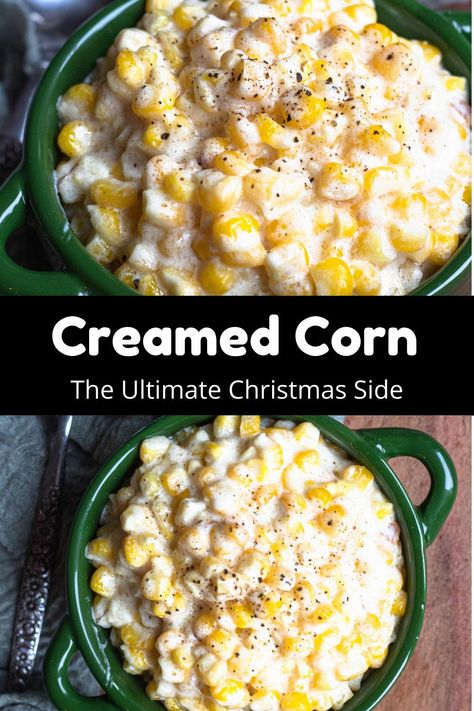 Creamed Sweetcorn Recipes, How To Make Creamed Corn, Corn Crockpot, Cream Corn Recipe, Sour Cream Corn, Easy Creamed Corn, Homemade Creamed Corn, Crockpot Corn, Vegetable Casseroles