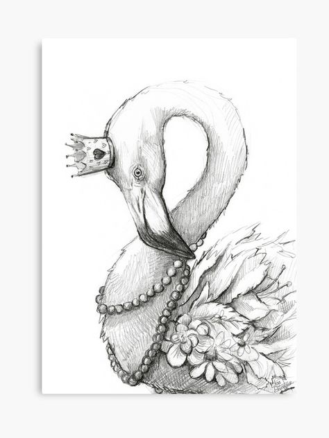 Canvas Print by olga-shvartsur ... Drawings Of Flamingos, Whimsical Drawing Ideas, Drawing Flamingo, Flamingo Drawing, Beautiful Flamingo, Flamingo Illustration, Flamingo Art Print, Tropical Illustration, Funny Flamingo