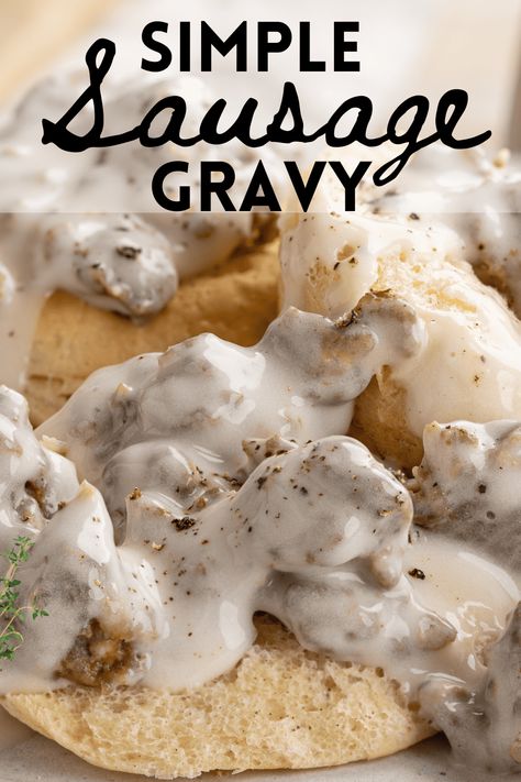 Craving soul-warming comfort food? Whip up this easy country sausage gravy in 35 minutes! A flavor bomb that goes beyond biscuits, smothering mashed potatoes, grits, and rice with creamy, savory goodness. Pantry staples, simple steps, and endless versatility make this recipe a weeknight go-to. Dive into comfort! #sausagelover #gravygoals #comfortfood #easyrecipes Sausage Gravy With Sage, Dairy Free Sausage Gravy, Easy Sausage Gravy, Country Gravy Recipe, Country Sausage Gravy, Country Sausage, Leftover Gravy, Homestead Recipes, Sausage Gravy Recipe